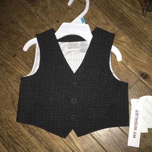 Suit vest with pants and suspenders